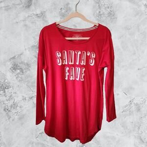 Victoria's Secret "Santa's Fave" Red Sleep Shirt Small